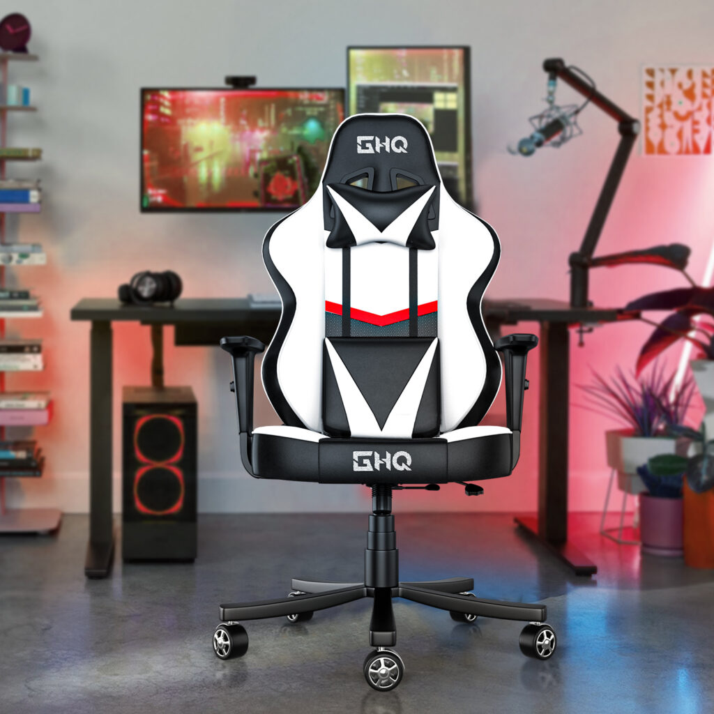 Overpowered Gaming Chair White-Red