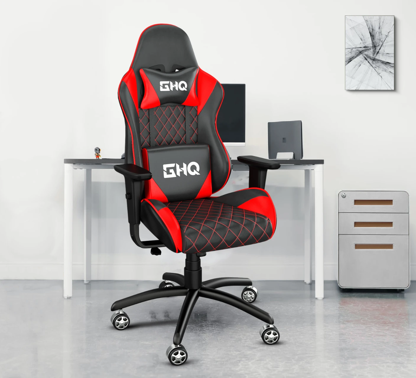 Red Strategist Gaming Chair PU Leather