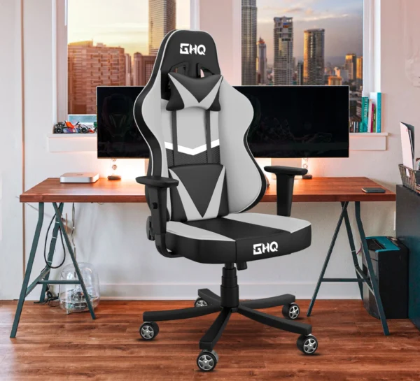 Grey - Maverick Gaming Chair (PU Leather)