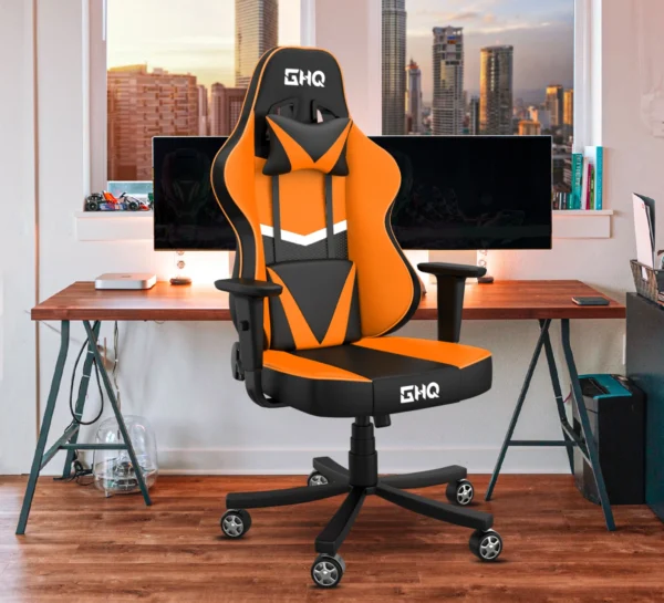 Orange - Maverick Gaming Chair (PU Leather)