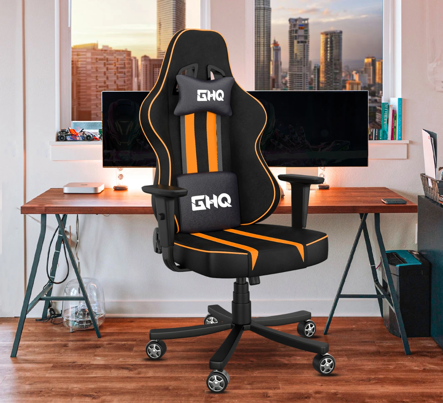 Orange discount gaming chair